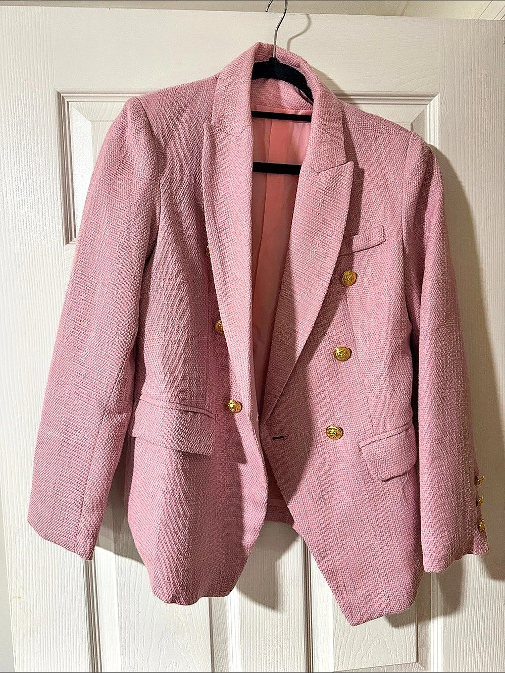 Pink Double-Breasted Blazer Like New
